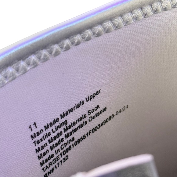 A New Day Pippa Metallic Silver Block Heel Ankle Boots‎ Size 11 Stretch Cosplay - Picture 12 of 15